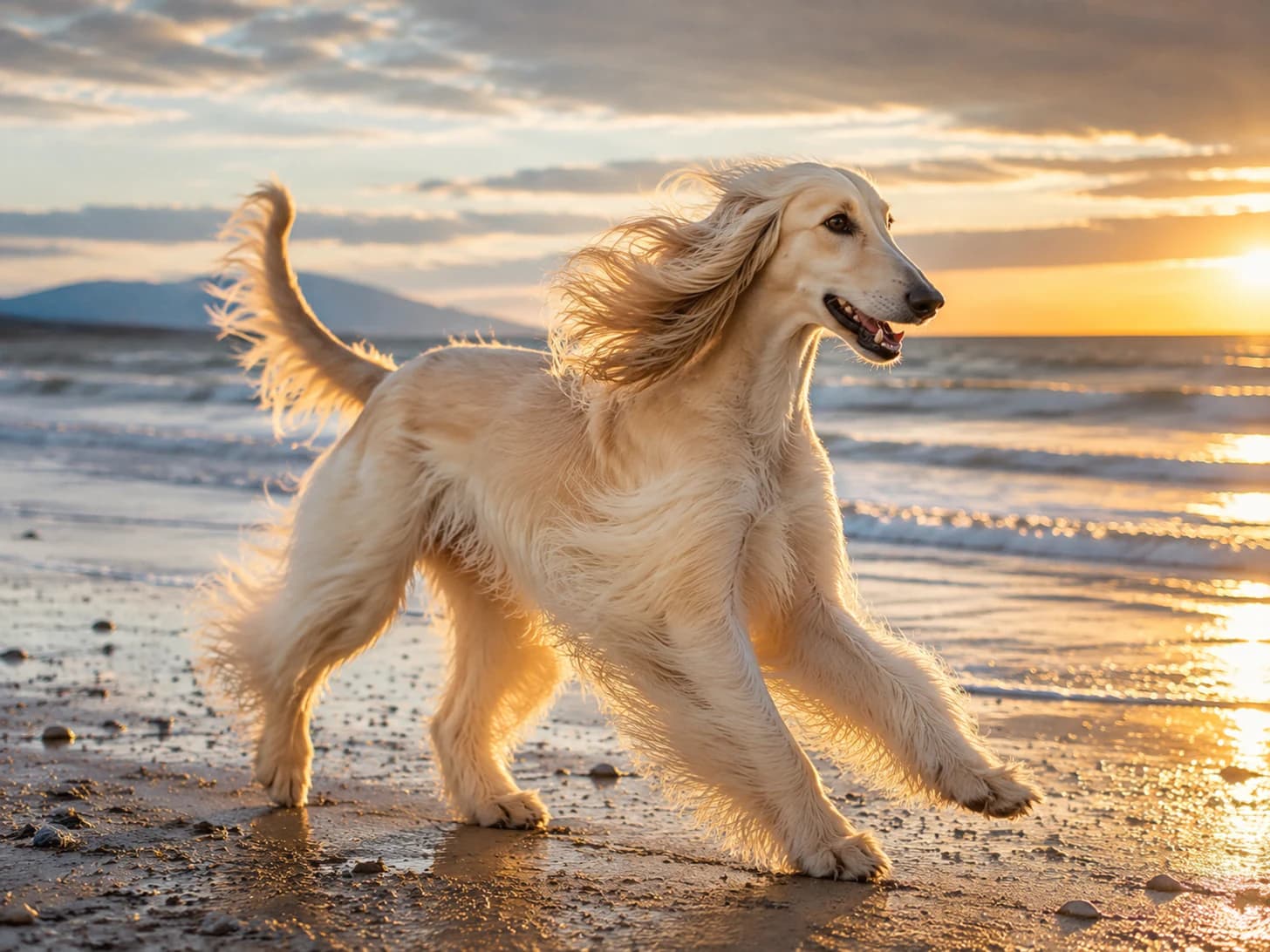 Saffron runs the tideline every evening and knows exactly what the low sun does to her hair.