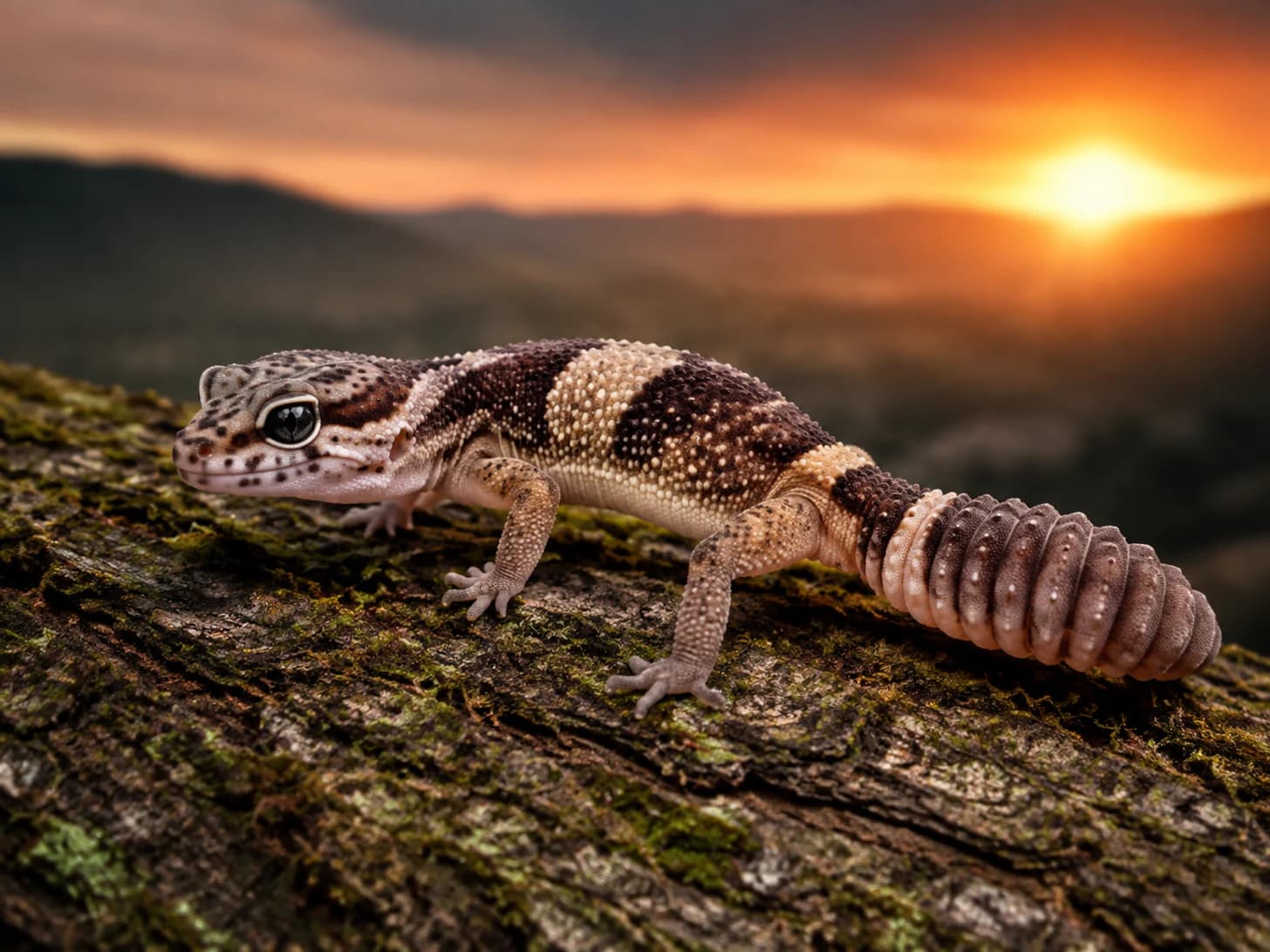Pebble climbed the mossy log to watch the sun go down, which took him the entire evening.