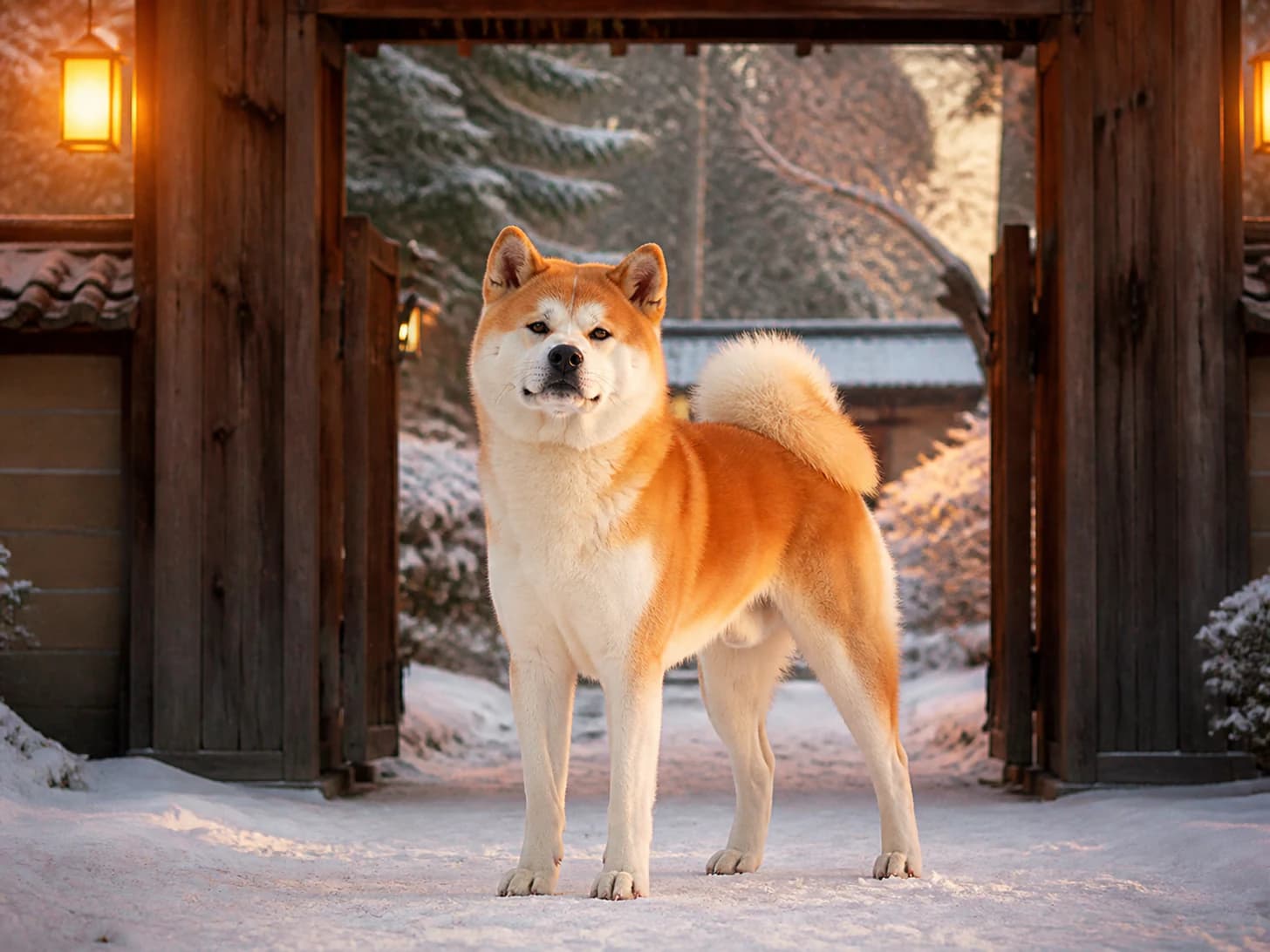 Kenji waits at the gate at exactly this hour every evening, snow or no snow.