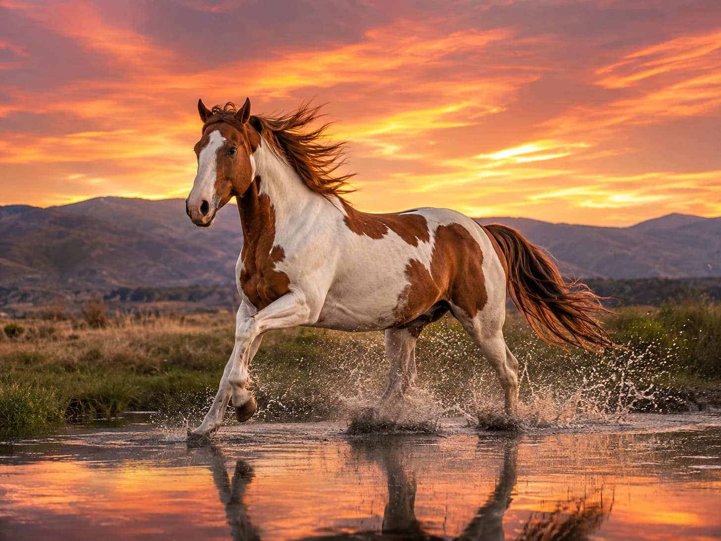 Willow crosses the shallow end at a trot every evening, mostly for the splash.