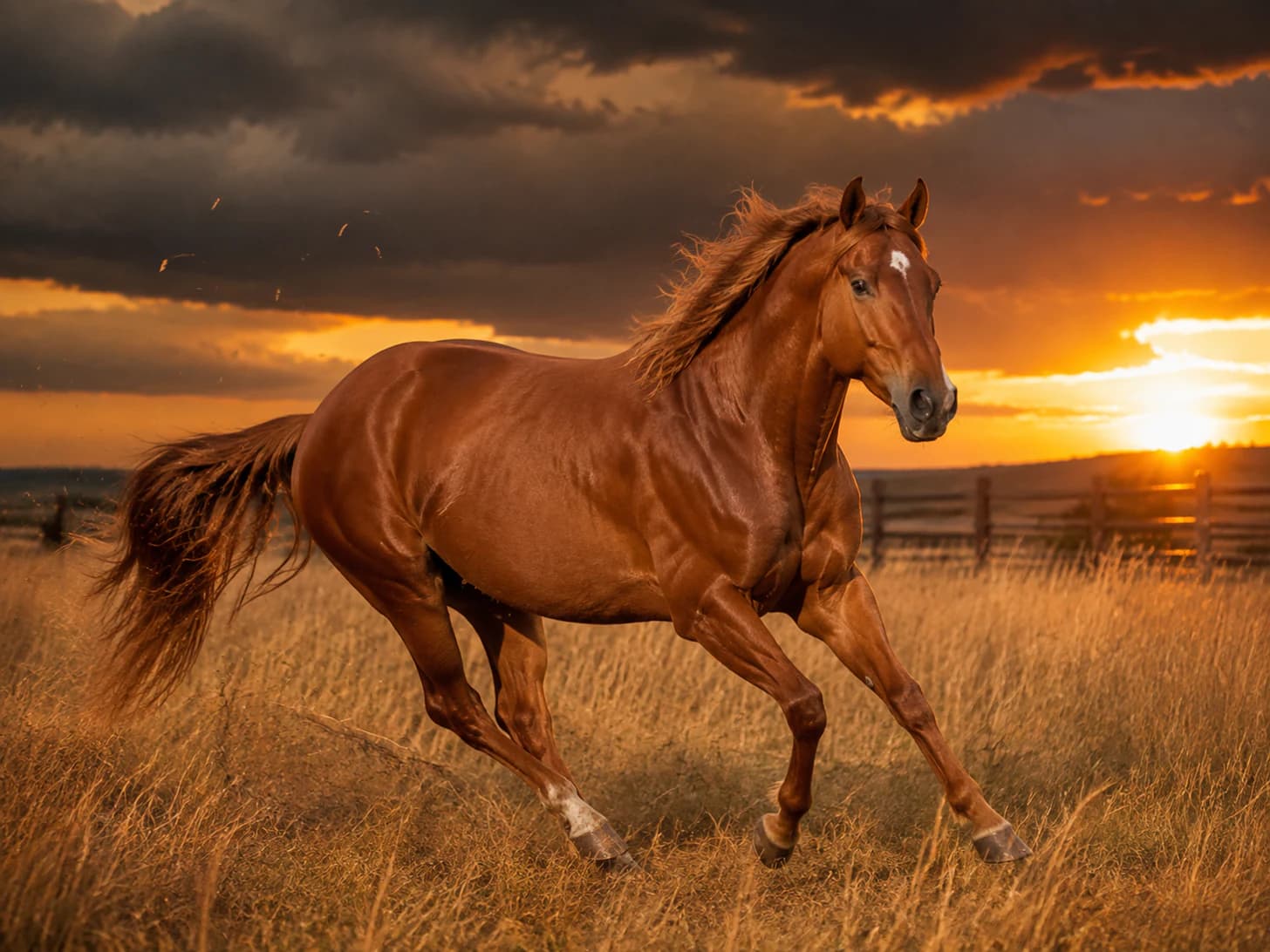 Chief runs the whole field when the sky goes like that, and comes back extremely pleased with himself.