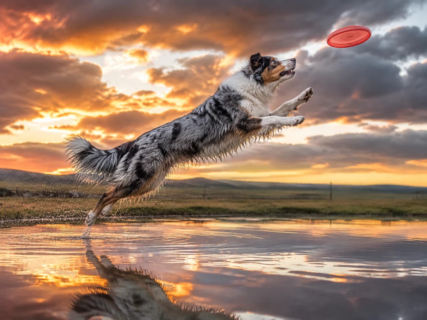 Indigo will bring the frisbee back as soon as she has finished being photographed with it.