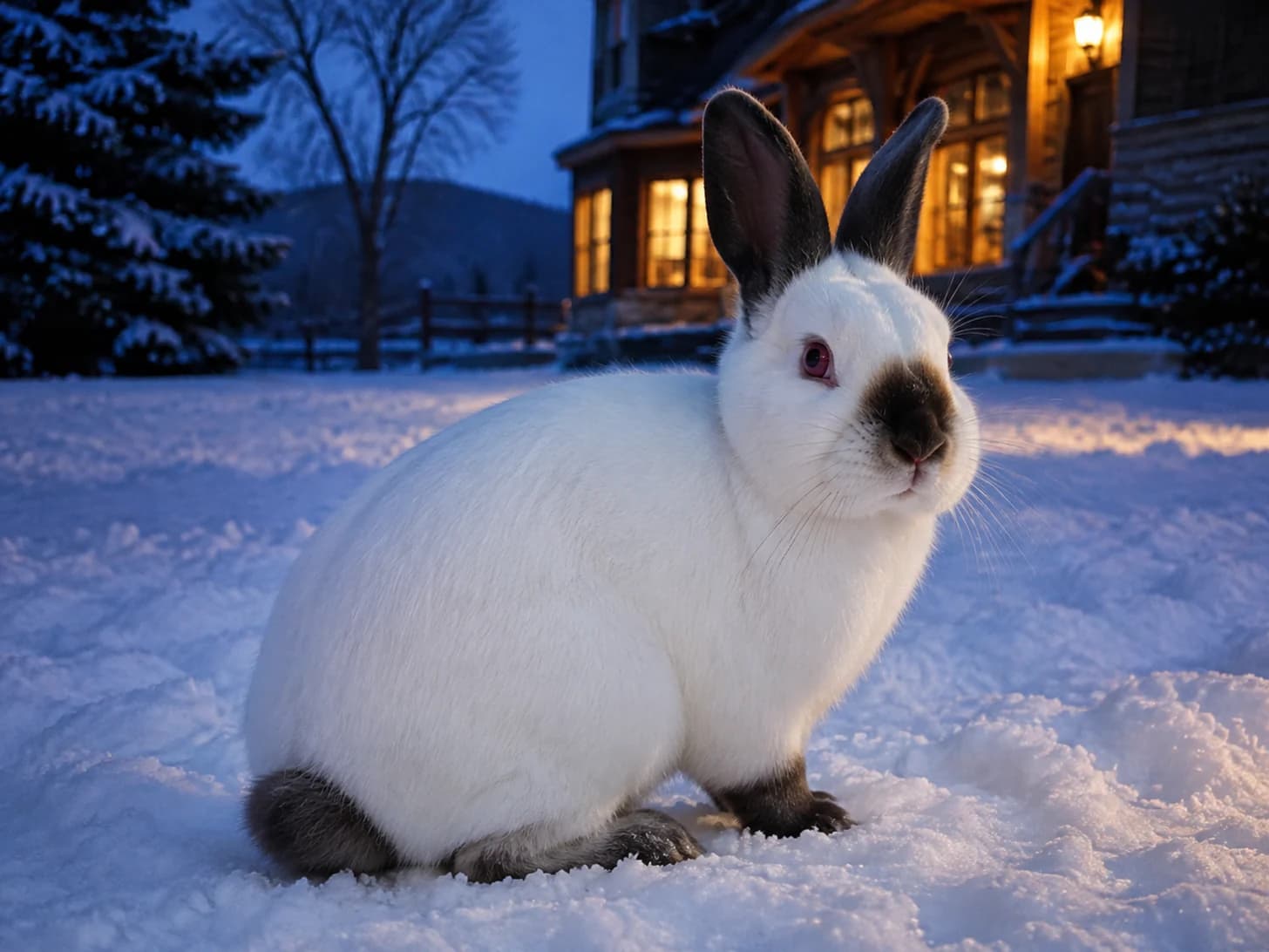 Aspen goes out into the snow at dusk and waits by the porch until somebody notices.