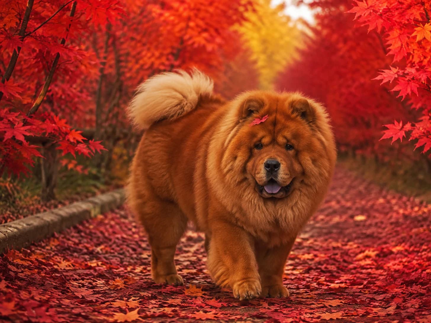 Rufus matches the trees so precisely in October that we have nearly lost him twice.