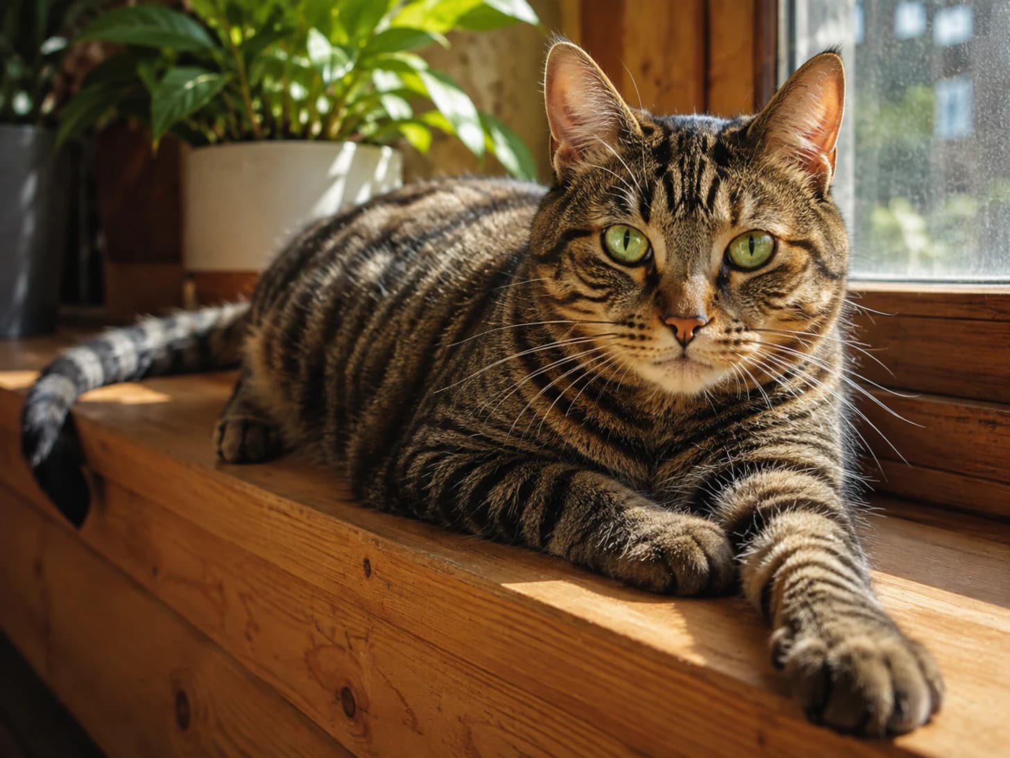 Tigger has held this windowsill since 2019 and shows no sign of relinquishing it.