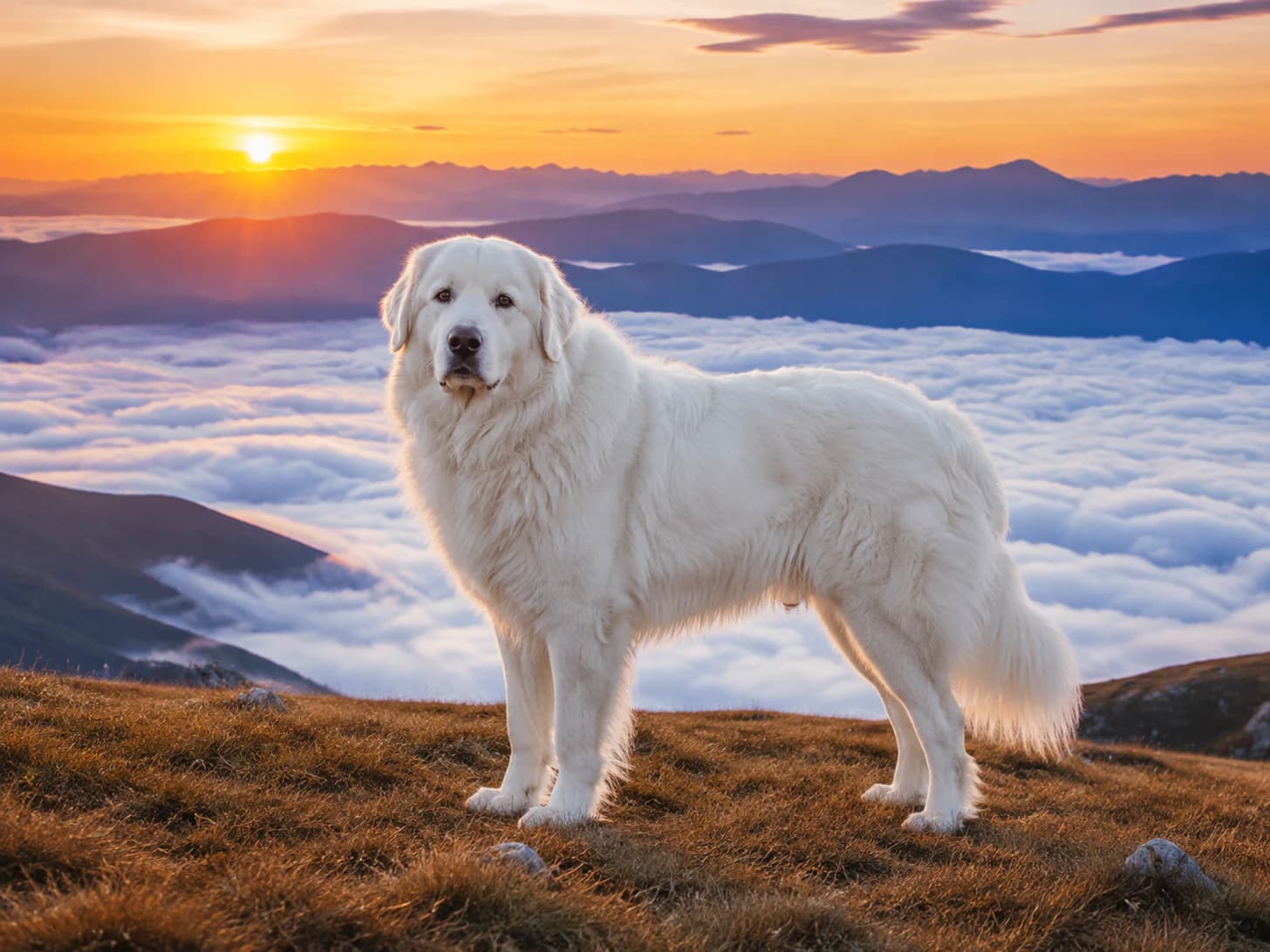 Everest walks up to the ridge every evening and stands there until the light has gone.