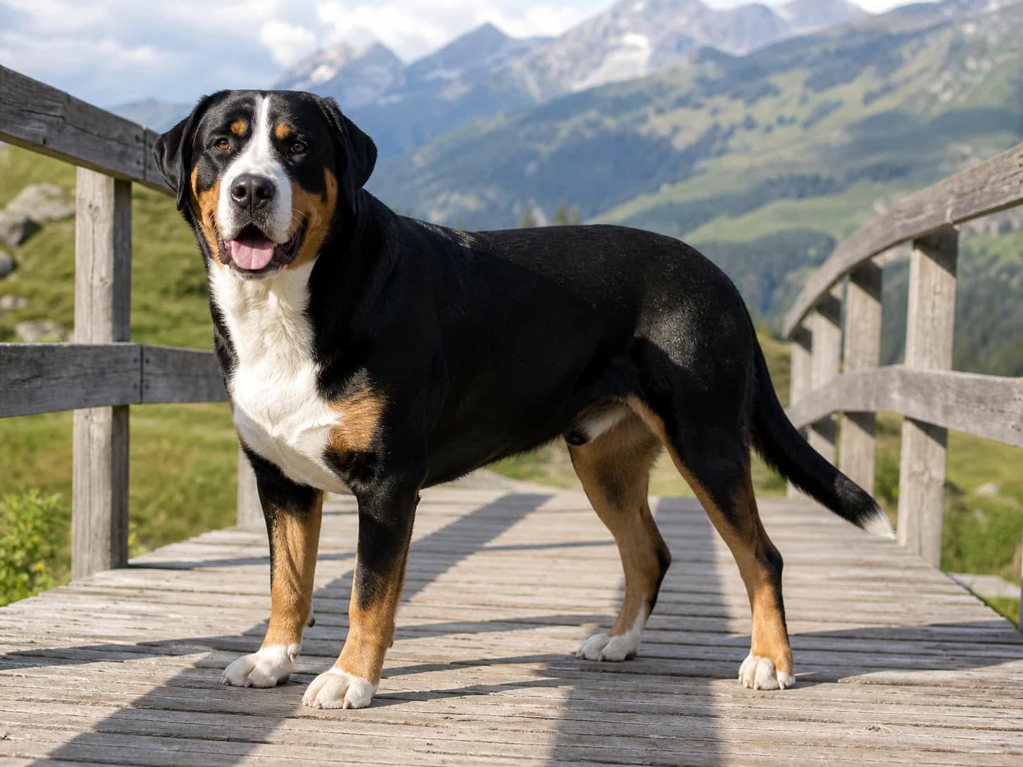 Heidi stops in the middle of the bridge every single time, because that is where the view is.