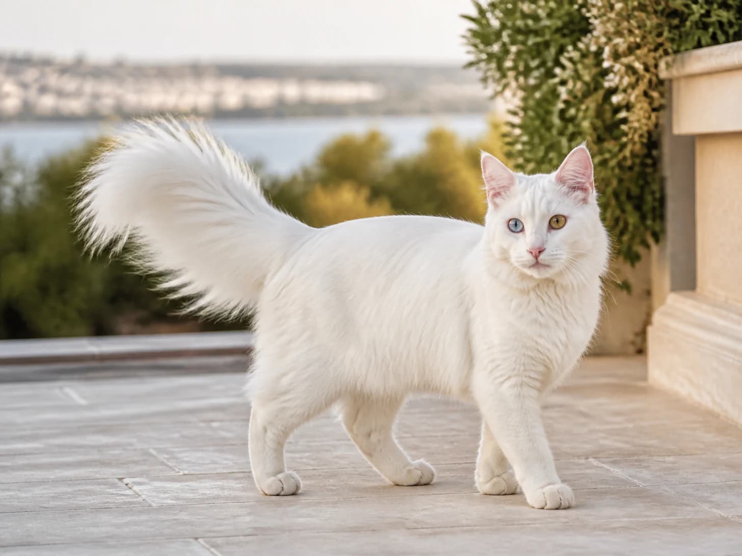 Zeynep has one blue eye and one amber, and knows exactly which way to turn her head.