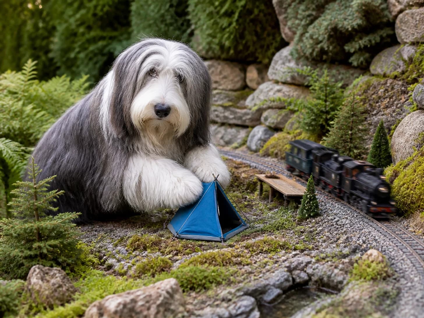 Barnaby III was promoted to camping guide assembling a tent much too small; unfortunately, a clockwork train misses the platform.