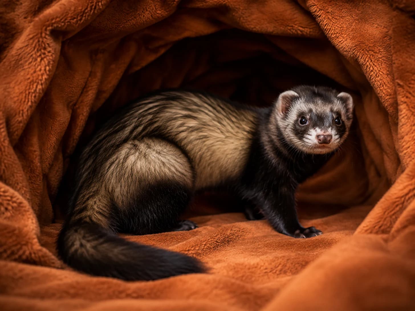 Bandit went into the blanket forty minutes ago. This is the first confirmed sighting since.