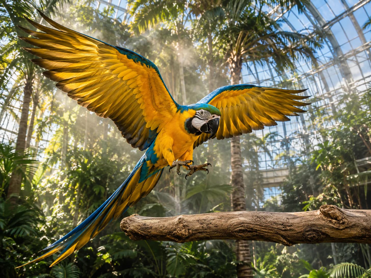 Rio crosses the glasshouse twice a day at full speed, mainly for the noise it makes.