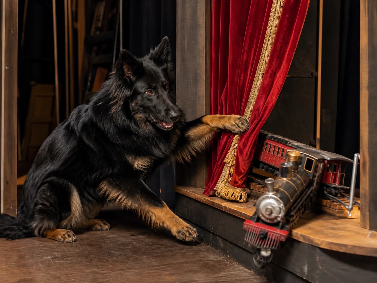 Vareniki III was promoted to stage manager during a curtain emergency; unfortunately, a clockwork train misses the platform.