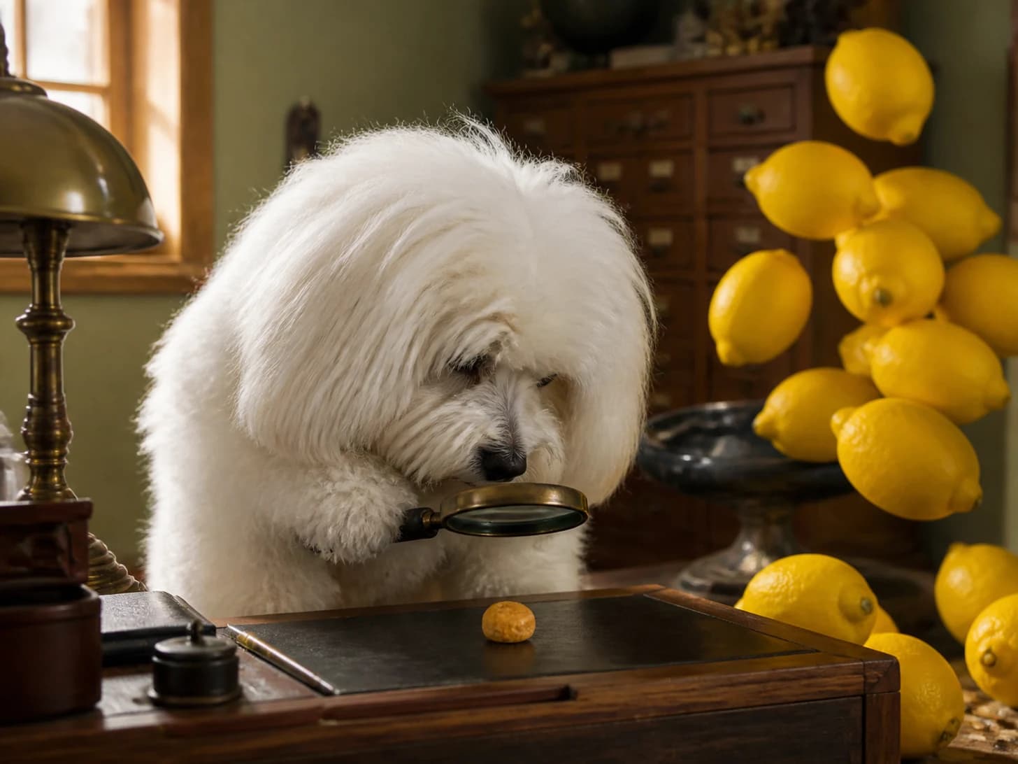 Plum was promoted to detective examining one suspicious biscuit; unfortunately, a tower of lemons begins to collapse.