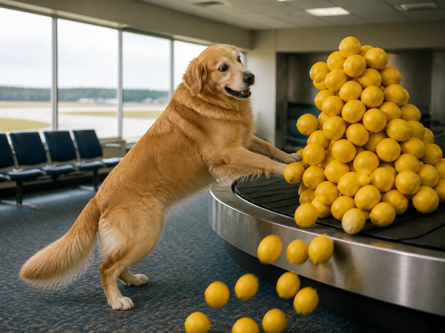 Marigold has located the lost luggage. It is all lemons.