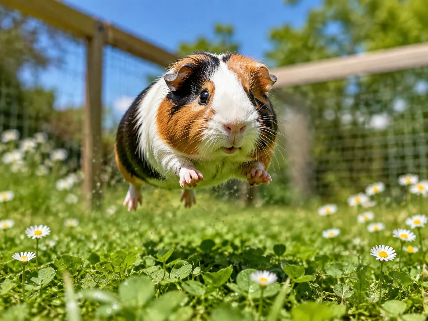 Nibbles popcorns straight up whenever the grass is fresh, which is most mornings.